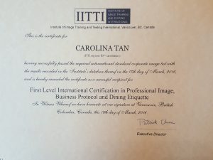 IITTI First Level International Certificate in Professional Image, Business Protocol & Dining Etiquette